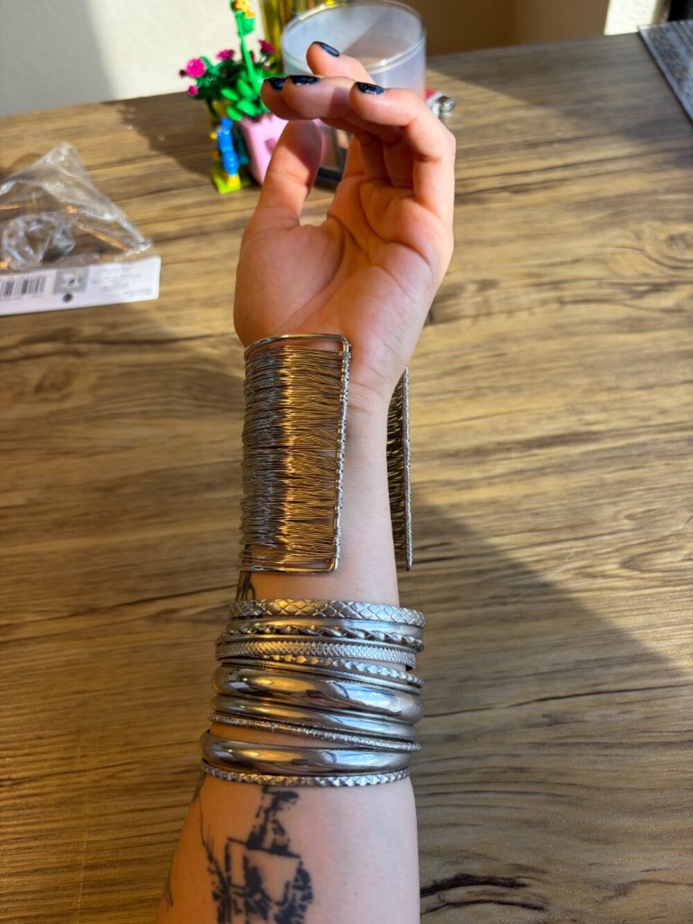 silver bangle set - Picture 2 of 2